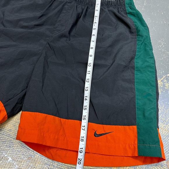 Nike Swim Trunks Sportswear Vintage Grey Orange Green White Tag - Picture 10 of 12